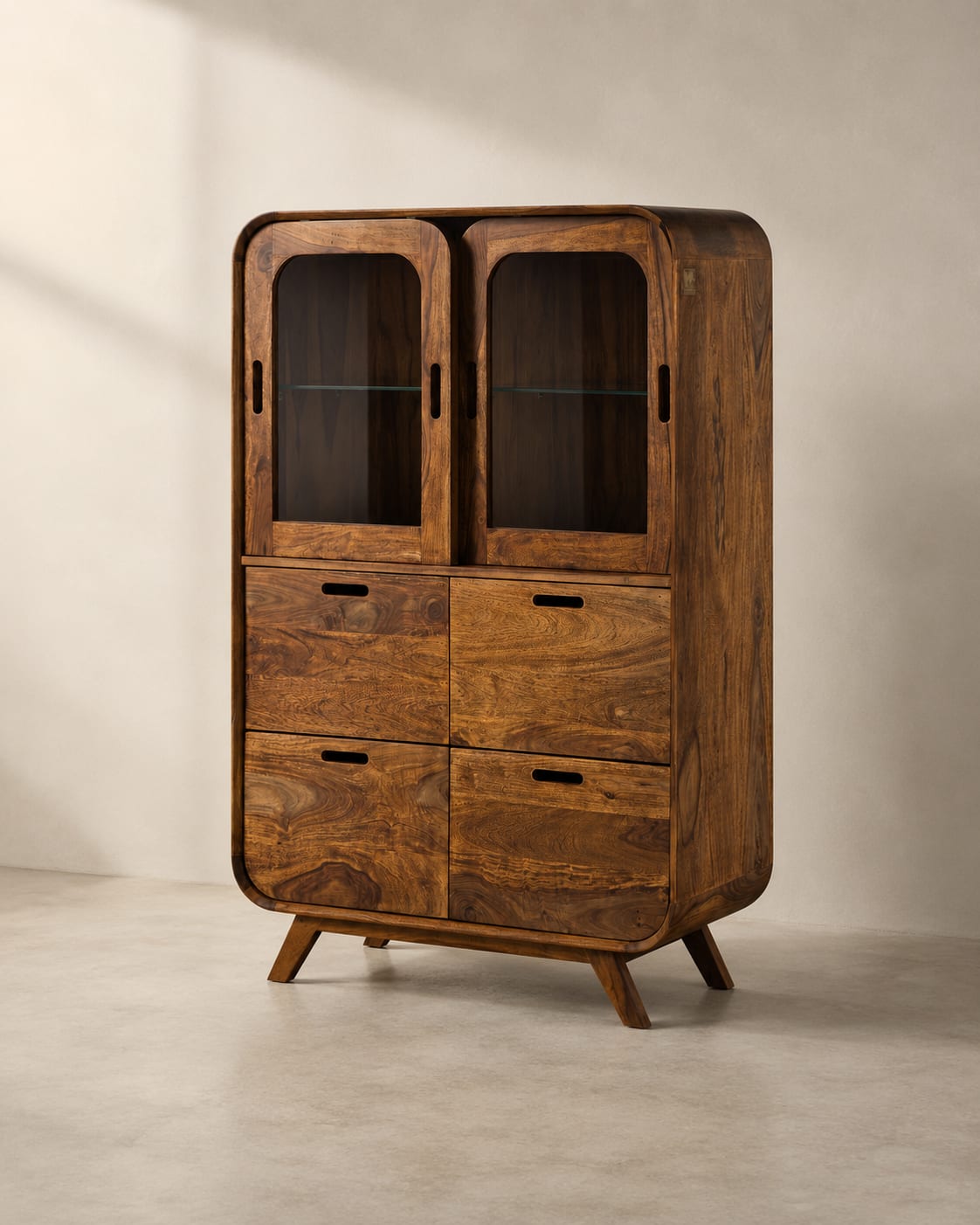 Curved Display Cabinet