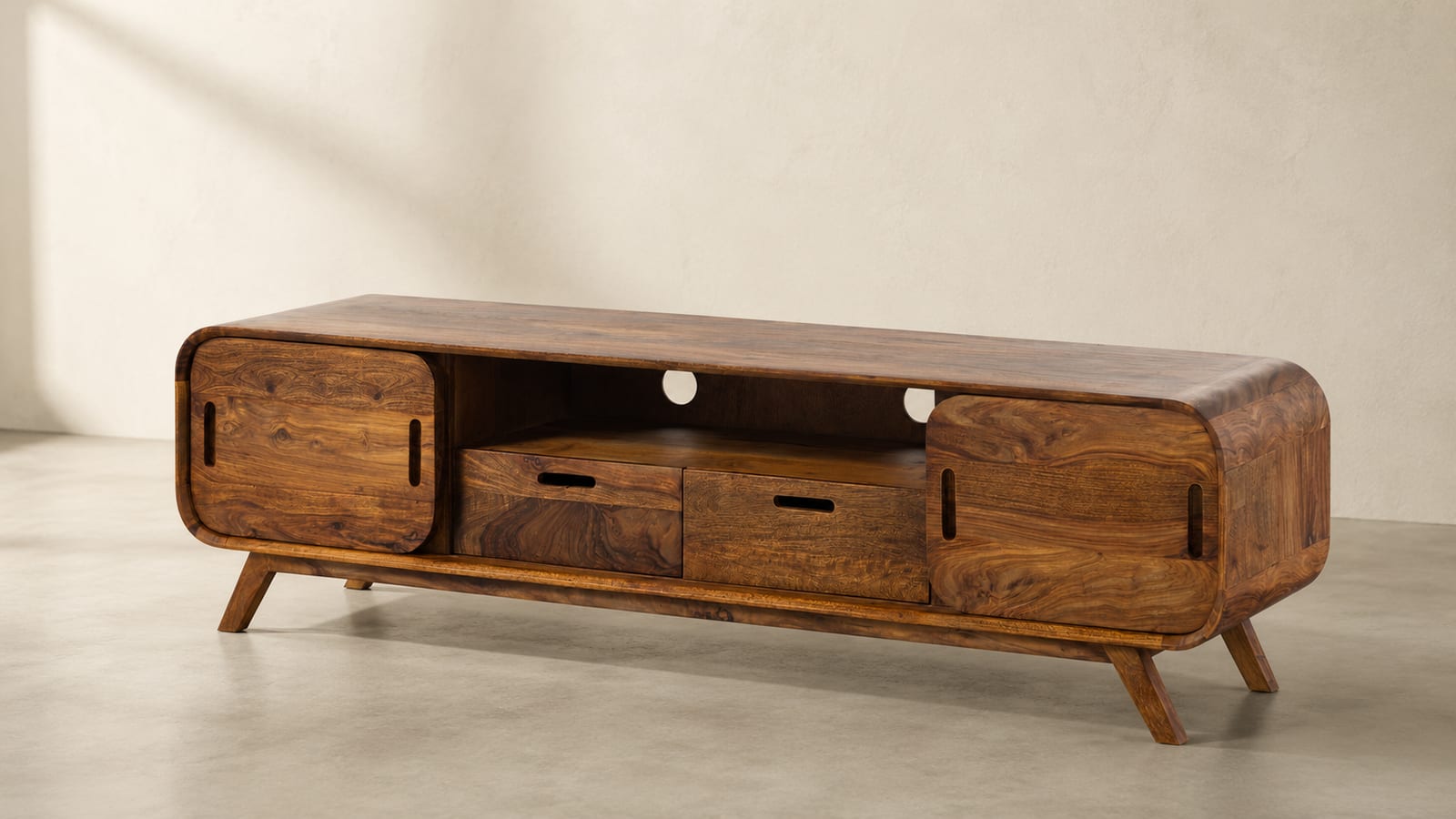 Curved Media Console