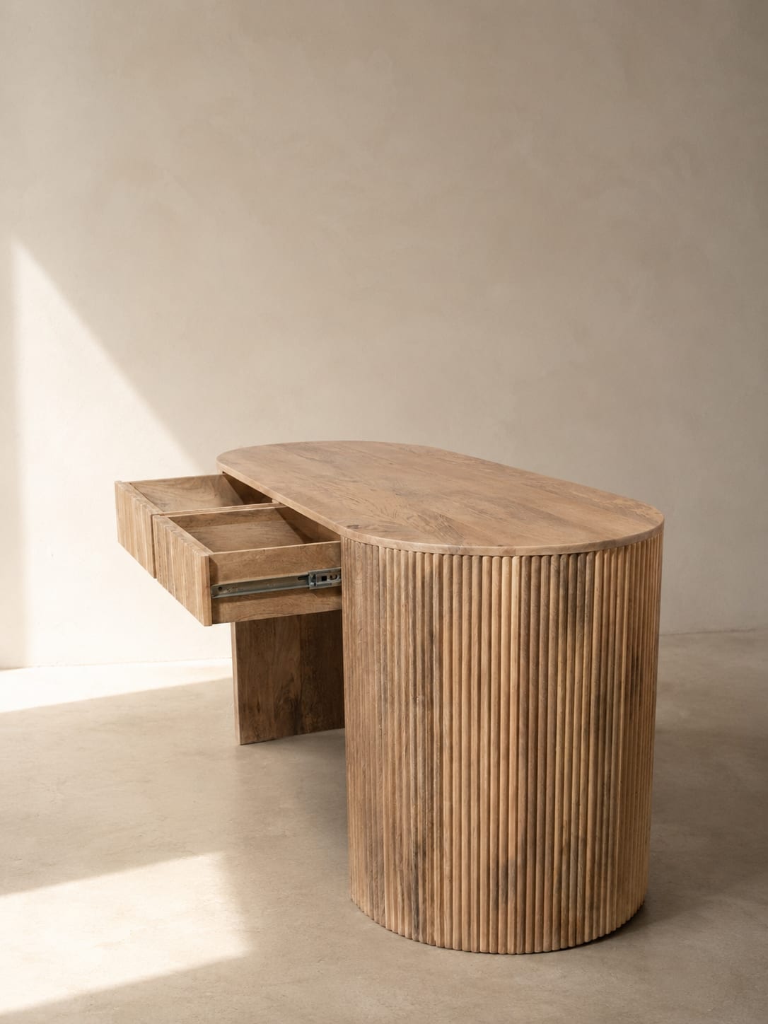 Fluted Pedestal Desk